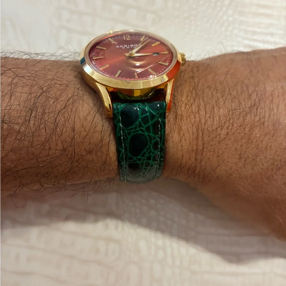 Akribos  Gold color Watch